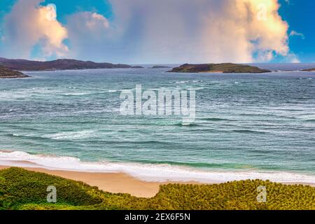 Kyle of Tongue, Caol Thunga, Sutherland, Northwest Highland an der malerischen North Coast 500 Route, Schottland Stockfoto