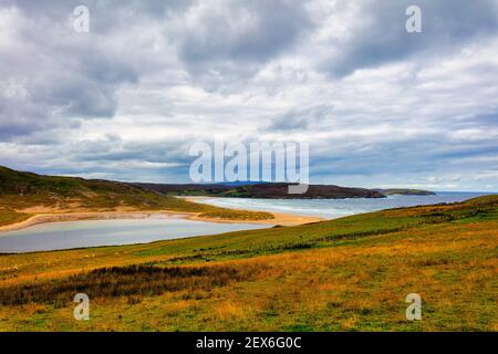 Kyle of Tongue, Caol Thunga, Sutherland, Northwest Highland an der malerischen North Coast 500 Route, Schottland Stockfoto