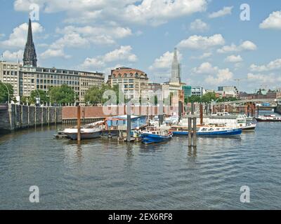 Innenhafen von Hamburg, Deutschland Stockfoto