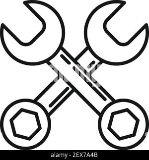 Car Service Keys Symbol, Umriss Stil Stock Vektor