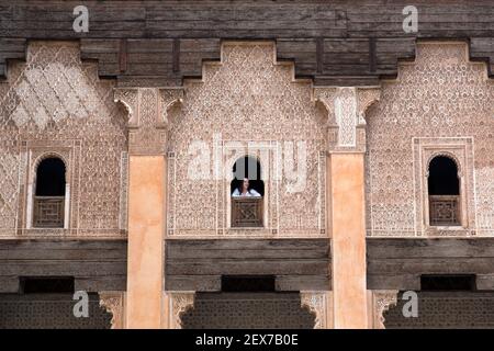 Marokko, Marrakesch, Ben Youssef Medersa erbaute 1564 Stockfoto