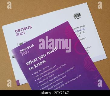 London, Großbritannien. 4. März 2021. Householders beginnen, Informationen und Online-Zugang Details vom Office for National Statistics zu erhalten, um die UK Census 2021 am Sonntag, 21. März 2021 abzuschließen. Die letzte Volkszählung fand 2011 statt. Quelle: Malcolm Park/Alamy Live News. Stockfoto