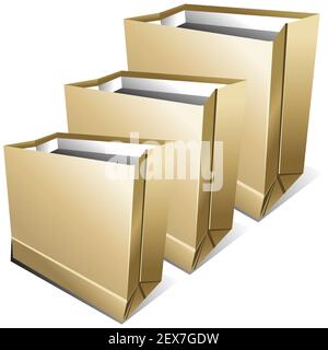 Verpackungen aus Lebensmittelpapier Stockfoto