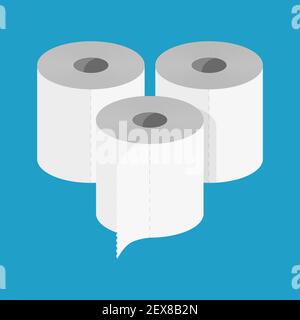 Weiße Rolle Toilettenpapier. Stock Vektor