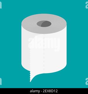 Weiße Rolle Toilettenpapier. Stock Vektor