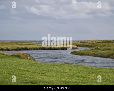 Godel-Tal mit Mündung bei Wittum, Germa Stockfoto