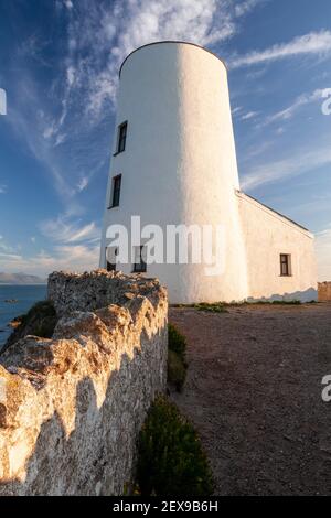 Goleudy Tŵr Mawr - Big Tower auf Llanddwyn Island, Anglesey, Nordwales Stockfoto