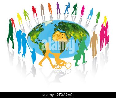 Weltkommunikation Stockfoto