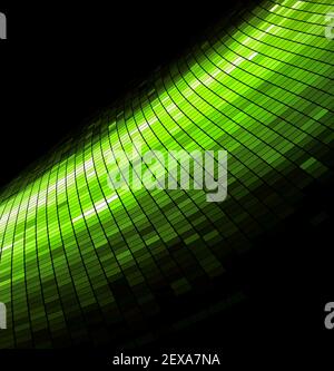 Grüner geometrischer Tech-Hintergrund. Kreativer Hintergrund. Stockfoto