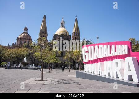 Kathedrale von Guadalajara im historischen Zentrum, Guadalajara, Jalisco, Mexiko Stockfoto