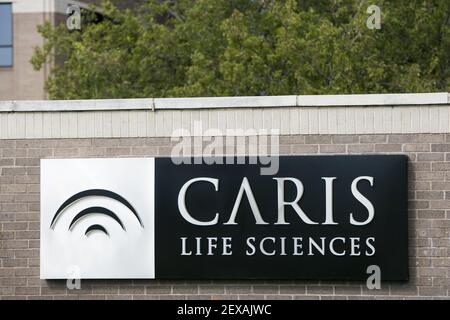 Ein Logo vor dem Hauptsitz von Caris Life Sciences in Irving, Texas, am 13. September 2015. Foto von Kristoffer Tripplaar *** Bitte benutzen Sie Credit from Credit Field ***