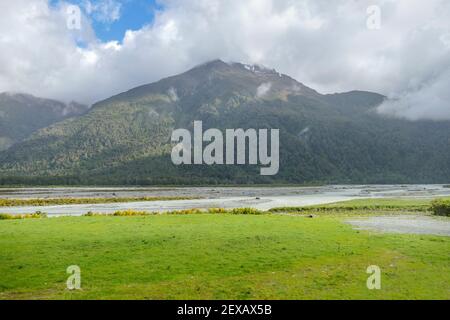 Landschaft rund um den Arthurs Pass in den Südlichen Alpen von New Seeland Stockfoto