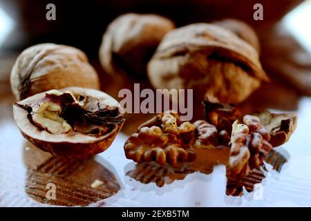 Da Nüsse ein wichtiges Produkt sind, das in vielen Produkten verwendet wird, die als einfache Kekse konsumiert werden, gehören zu den wichtigen Herstellern in der Türkei. Stockfoto