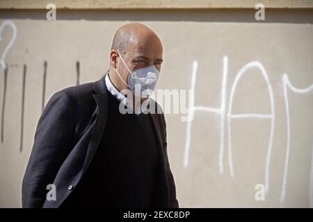 Fotorepertoire, Italien. März 2021, 04th. Rom, Den 02. März 2021. Nicola Zingaretti beteiligt sich an der Präsentation der ‚ÄúLazio nachhaltige und partizipative Region '(Rom - 2021-03-02, Vincenzo Livieri) PS das Foto kann verwendet werden, unter Berücksichtigung des Kontextes, in dem es aufgenommen wurde, und ohne die diffamierende Absicht des Dekorums der Menschen vertreten redaktionelle Verwendung nur Kredit: Independent Photo Agency/Alamy Live News Stockfoto