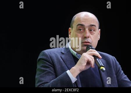 Fotorepertoire, Italien. März 2021, 04th. Rom, Den 02. März 2021. Nicola Zingaretti beteiligt sich an der Präsentation der ‚ÄúLazio nachhaltige und partizipative Region '(Rom - 2021-03-02, Vincenzo Livieri) PS das Foto kann verwendet werden, unter Berücksichtigung des Kontextes, in dem es aufgenommen wurde, und ohne die diffamierende Absicht des Dekorums der Menschen vertreten redaktionelle Verwendung nur Kredit: Independent Photo Agency/Alamy Live News Stockfoto