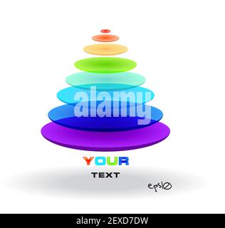 Multicolor abstrakt Logo Dreieck. Stockfoto