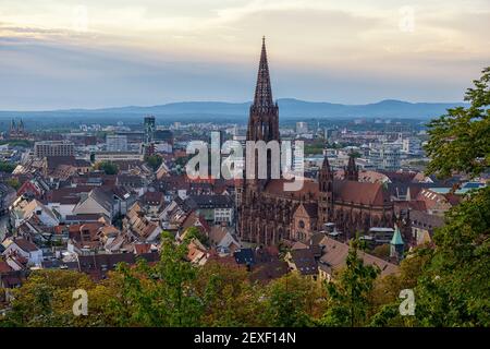 Blick über Freiburg Im Breisgau Stockfoto