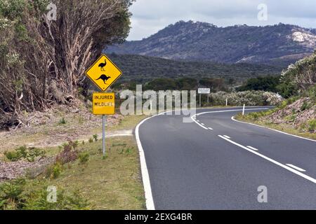Australisch, Straßenschild Stockfoto