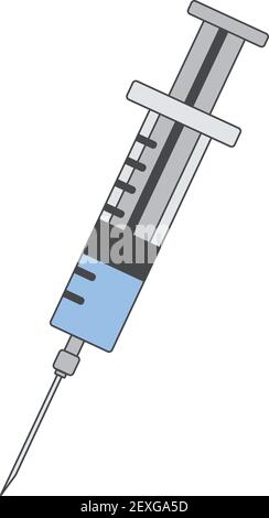 Große einzelne medizinische Injektion Vektor Illustration Stockfoto