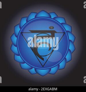 Mandala Chakrv vishuddha Stockfoto