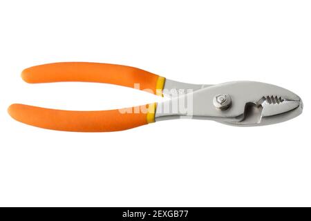Zange mit orangefarbenem Griff Stockfoto