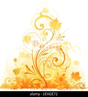 Dekorative wirbelnden Herbst design Stockfoto