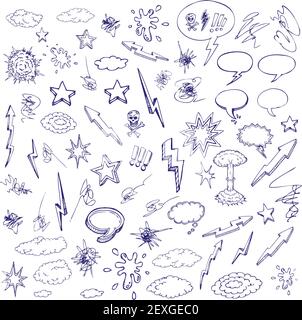 Handgezeichnete graffiti Stockfoto