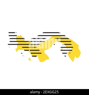 Panama - Landsilhouette Stock Vektor