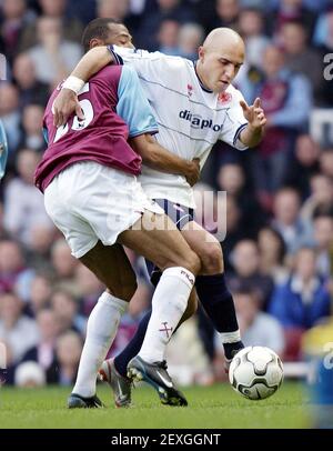 WEST HAM V MIDDLESBROUGH 21/4/2003 BILD DAVID ASHDOWNPREMIER LEAGUE FOOTBALL Stockfoto