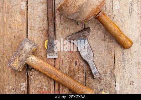 Werkzeugbank Stockfoto