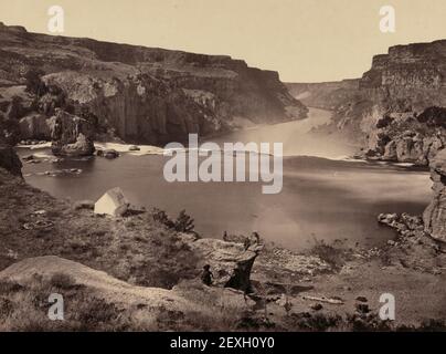 Shoshone Canyon and Falls, Idaho - Timothy O'Sullivan, um 1868 Stockfoto