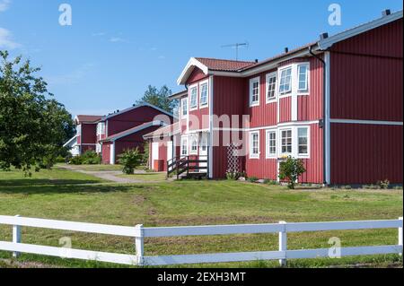 Holzhäuser in Schweden Stockfoto