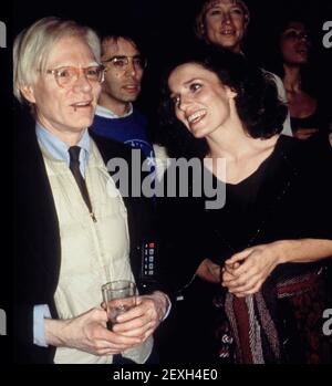 Andy Warhol & Margaret Trudeau; Studio 54-1978 Foto von Adam Scull-PHOTOlink.net Stockfoto