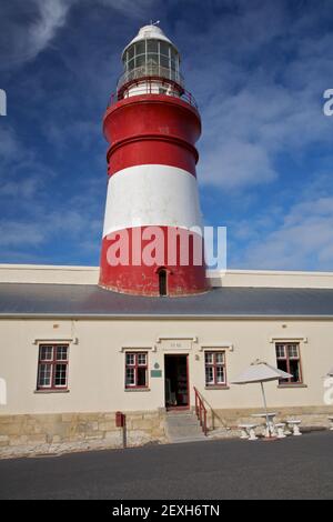 Cape Agulhas Lighthouse 1848 in Südafrika Stockfoto