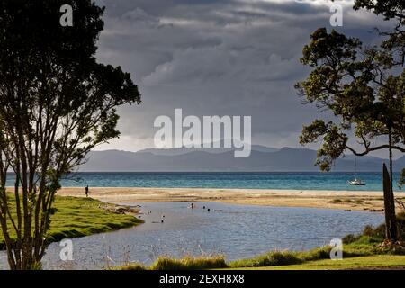 Kuaotunu Strand auf der Coromandel Halbinsel im Norden Neuseelands Insel Stockfoto