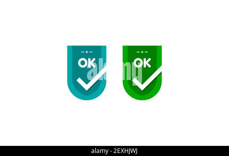 Markieren Schild Abzeichen Vektor Design Vorlage geeignet für Produkt Ausweis für Verifizierung und Qualitätskontrolle Stock Vektor