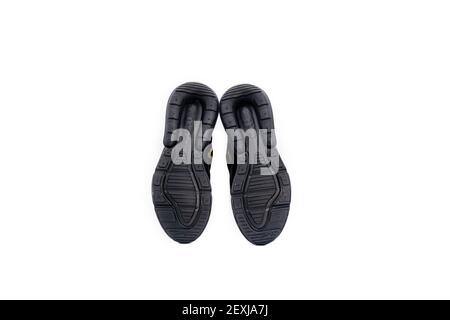 Bangkok, Thailand - 23. März 2020, Nike Air max 270 schwarz und Gold Sportschuhe für Erwachsene, Sneaker, Sportschuhe Detaillierte Nahaufnahme auf Studio hellweiß Stockfoto