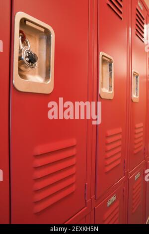 Schüler Schließfächer Schule Universitätscampus Flur Speicher Locker College Stockfoto