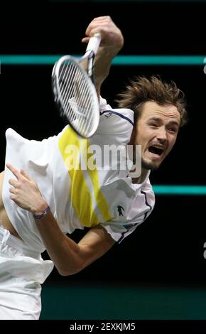 Daniil Medvedev von Russland während Tag 3 des 48th ABN AMRO World Tennis Tournament, ein ATP Tour 500 Turnier am 3. März 2021 im Rotterdam Ahoy in Rotterdam, Niederlande - Foto Jean Catuffe / DPPI Stockfoto