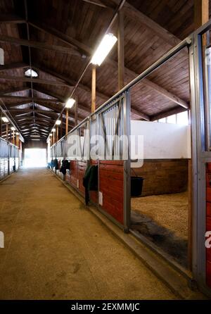 Stall Pferdestall Effekt Equestrian Center Pfad Stockfoto