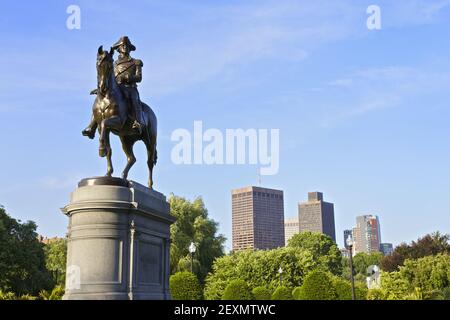 George Washington Statue, Boston Stockfoto