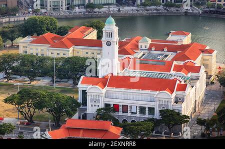 Singapur - Victoria Theater, Luftaufnahme Stockfoto