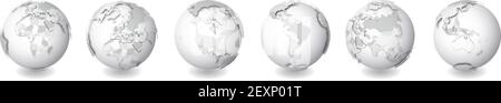 Erdkugeln-Set Stock Vektor
