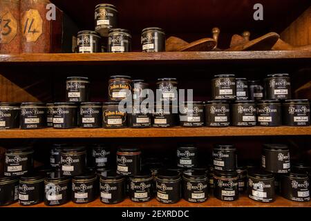 John Lobb, Hersteller feinster handgefertigter Schuhe und Stiefel, Mayfair, London, England, Großbritannien Stockfoto