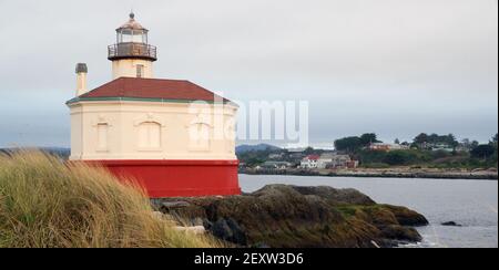 Coquille River Lighthouse Bandon Bay Oregon Pacific Ocean Inlet Stockfoto