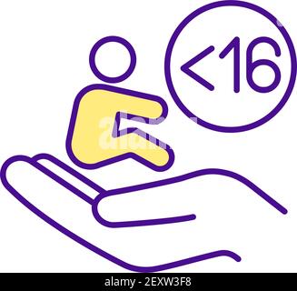 Medizin für Kinder RGB-Farbsymbol Stock Vektor