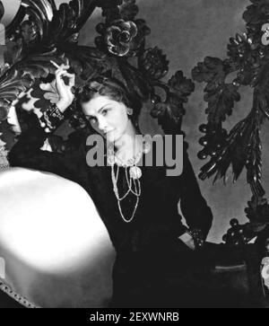 COCO CHANEL (1883-1971) französische Modedesignerin im Jahr 1937 Stockfoto