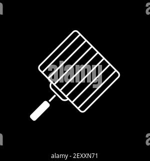 Glyphensymbol für Grillrost im dunklen Modus Stock Vektor