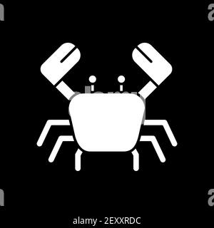 Glyphensymbol im dunklen Crab-Modus Stock Vektor