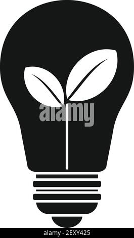 Eco-Lampe Energie Symbol, einfache Stil Stock Vektor